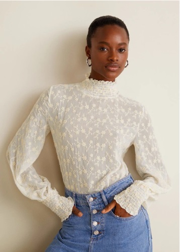 mango blusas blancas