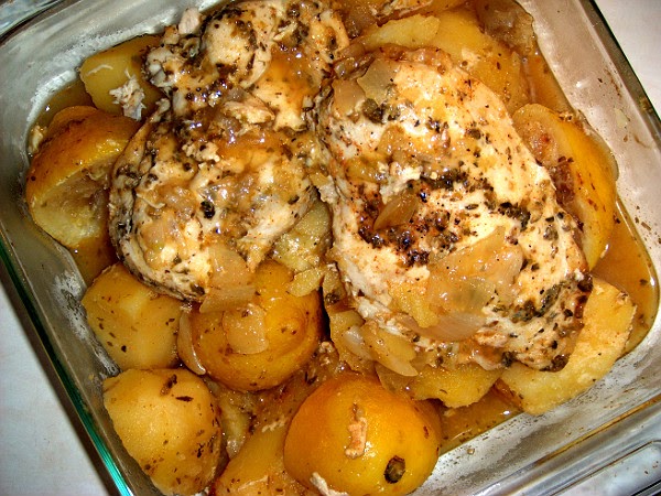 Slow Cooker Crock Pot Greek Chicken And Potatoes