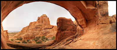 Tower Arch Looking from INSIDE OUT Arches National Park, Utah