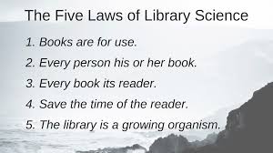FIRST  FIVE LAWS OF LIBRARY SCIENCE