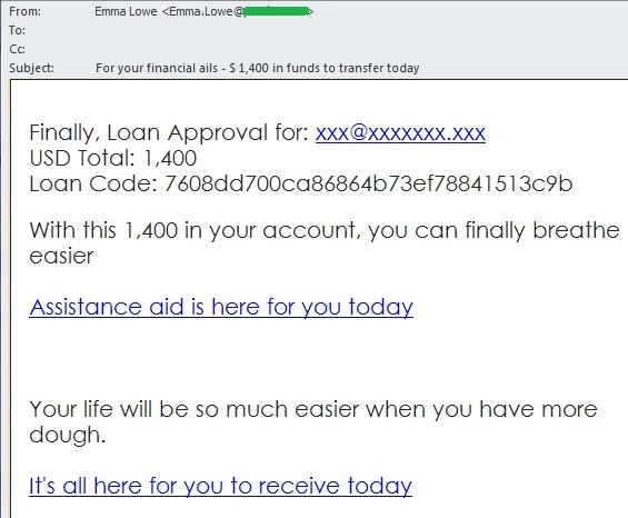 Spam Loan Approval Sample