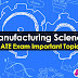 Manufacturing Science Important GATE Topics