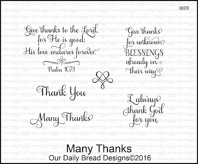 Our Daily Bread Designs Stamp Set - Many Thanks