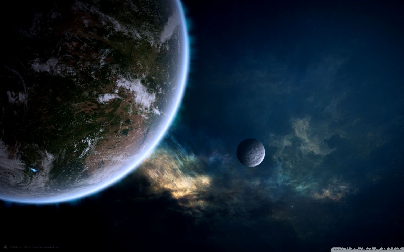 Outer Space Planets Artwork HD desktop wallpaper  Widescreen