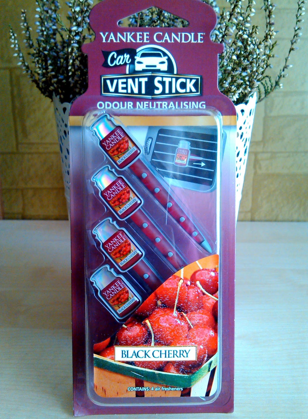 Pasje Margaritess Yankee Candle, Car Vent Sticks, Black Cherry