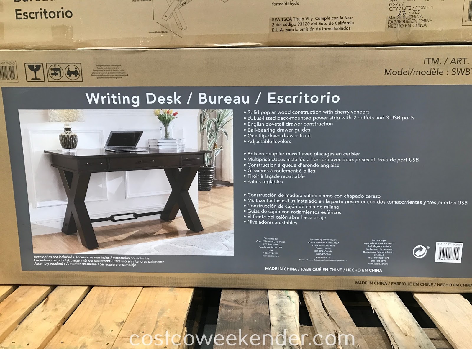 54" Writing Desk Costco Weekender