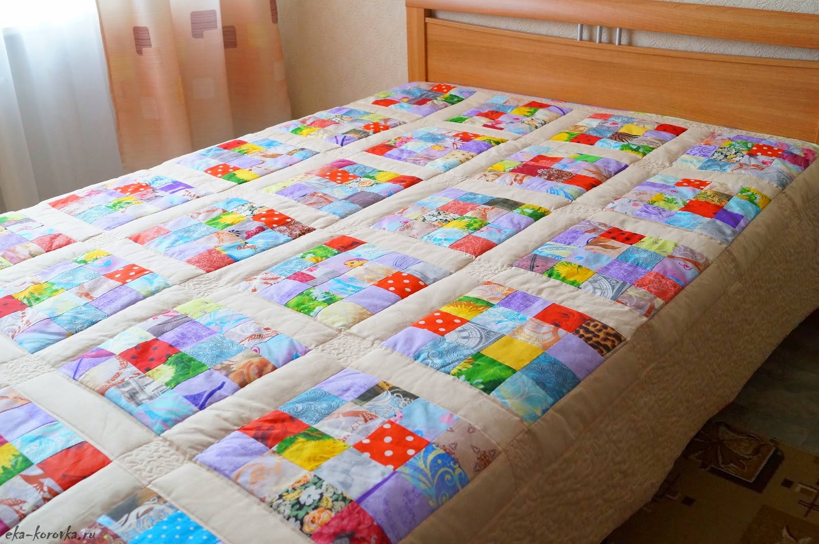 покрывало на кровать своими руками мастер класс из лоскутков