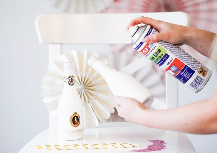 Bridal Shower Diy Rosa Glitzer Sektflaschen Fashion Kitchen Bloglovin