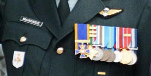 police medals medal ribbon wearing