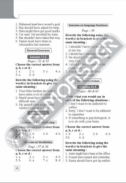 Prep Three 2018 Second Term Answer Guide