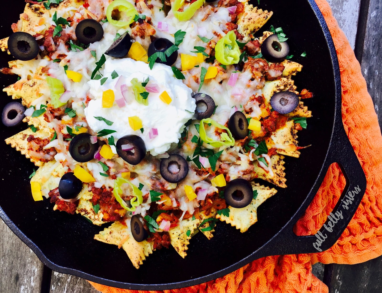 Baked Italian Nachos
