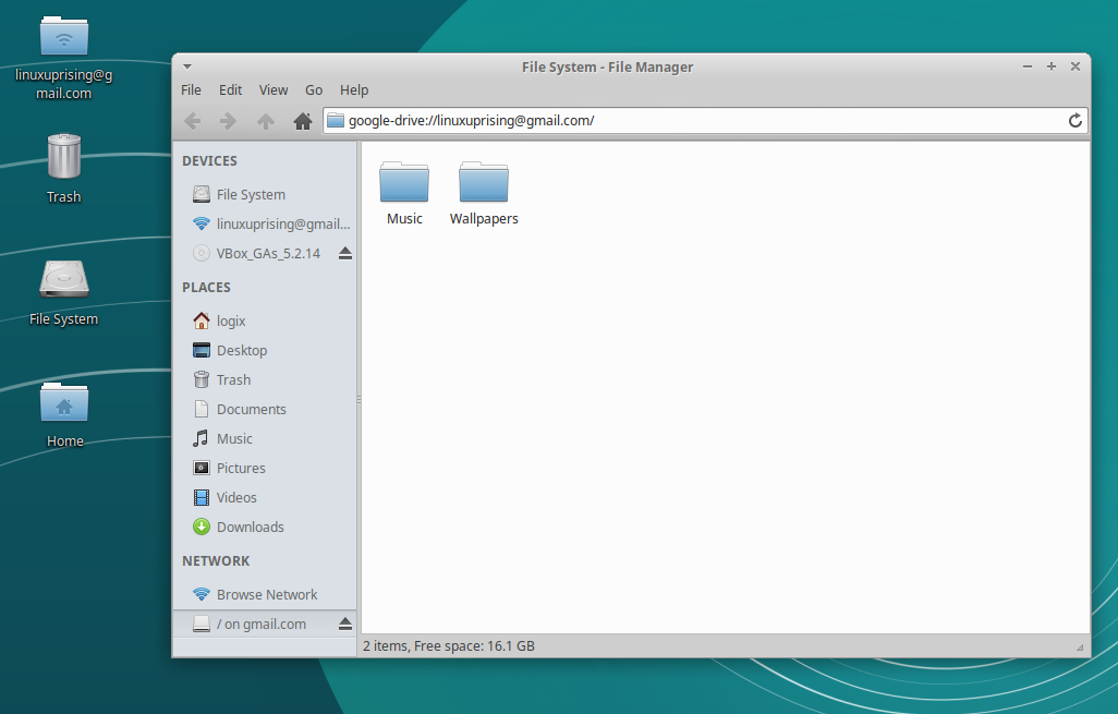 Mounting Google Drive On Xfce Or MATE Desktops (Ubuntu, Linux Mint