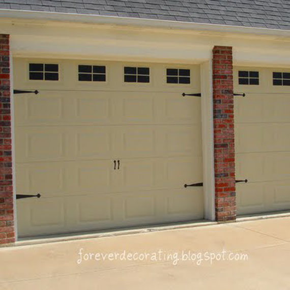 Remodelaholic Easy Faux Carriage Door Tutorial Total Cost For This Project Was Just The Of Paint And Sealer Around 25 I D Say That S About A Penny On Dollar What Real Carriage Garage Doors