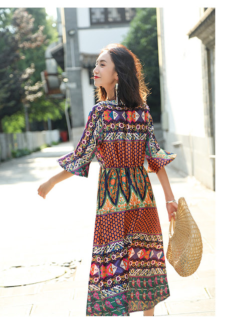 Váy maxi đi biển M453 Vay maxi di bien M453