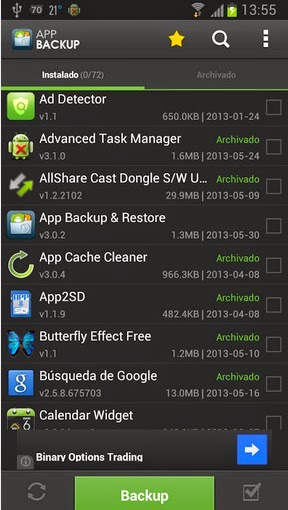 Aplicaciones gratis – Aplicación para crear copias de seguridad de aplicaciones para Android