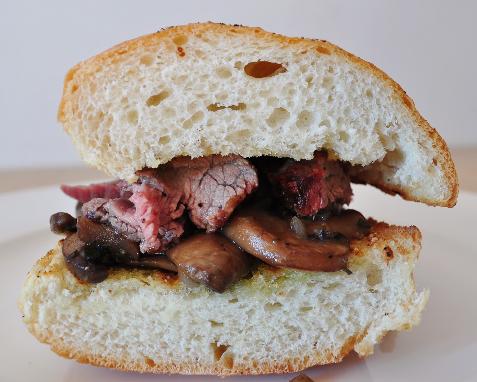 My Tiny Oven Grilled Steak and Mushroom Sandwiches