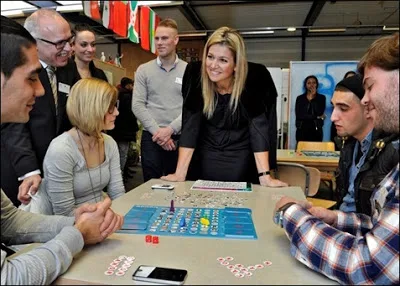 Crown Princess Maxima visited the My School project at the ROC Graafschap Doetinchem College. The Oranje Fonds