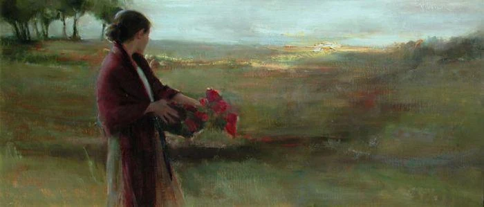 Johanna Harmon 1968 | American Figurative painter | Spring's Warmth