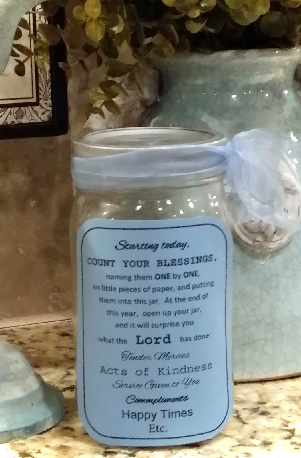 Visiting Teaching Surprise Count Your Blessings Jar Labels Visiting Teaching Surprise Count Your Blessings Jar Labels