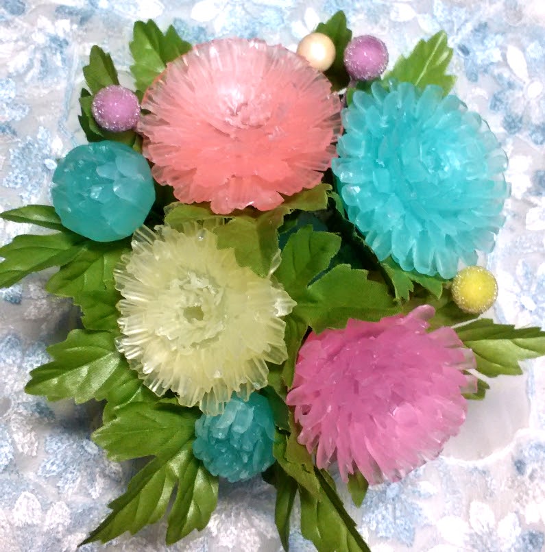 花々の便り タイ カービング 透明石鹸の花