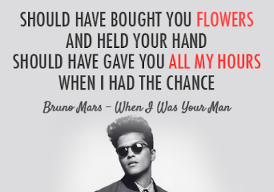 bruno mars,When I Was Your Man 