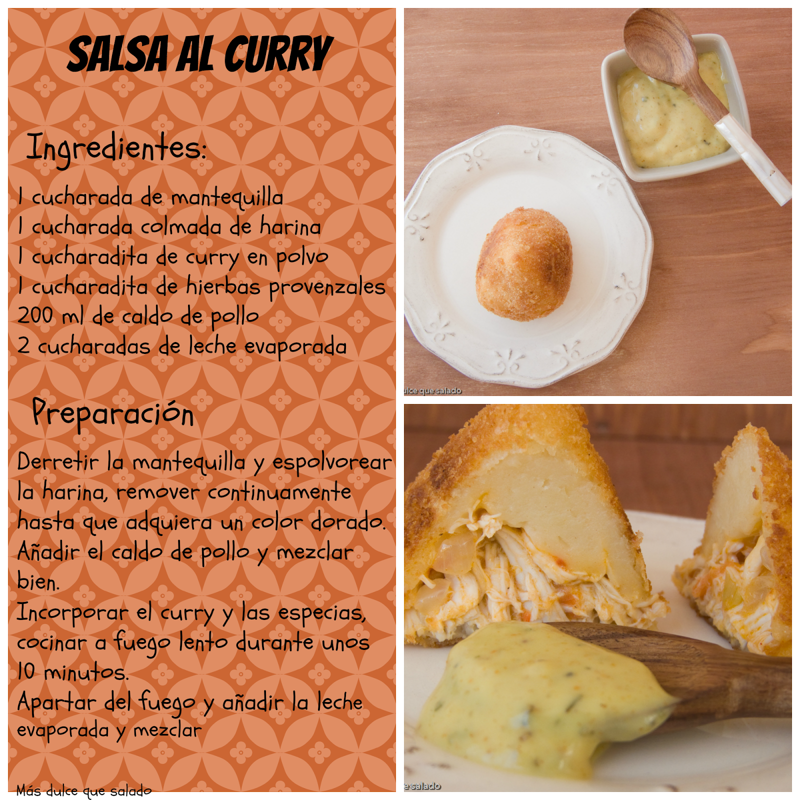 Más dulce que salado: Coxinhas de Frango con Salsa al Curry