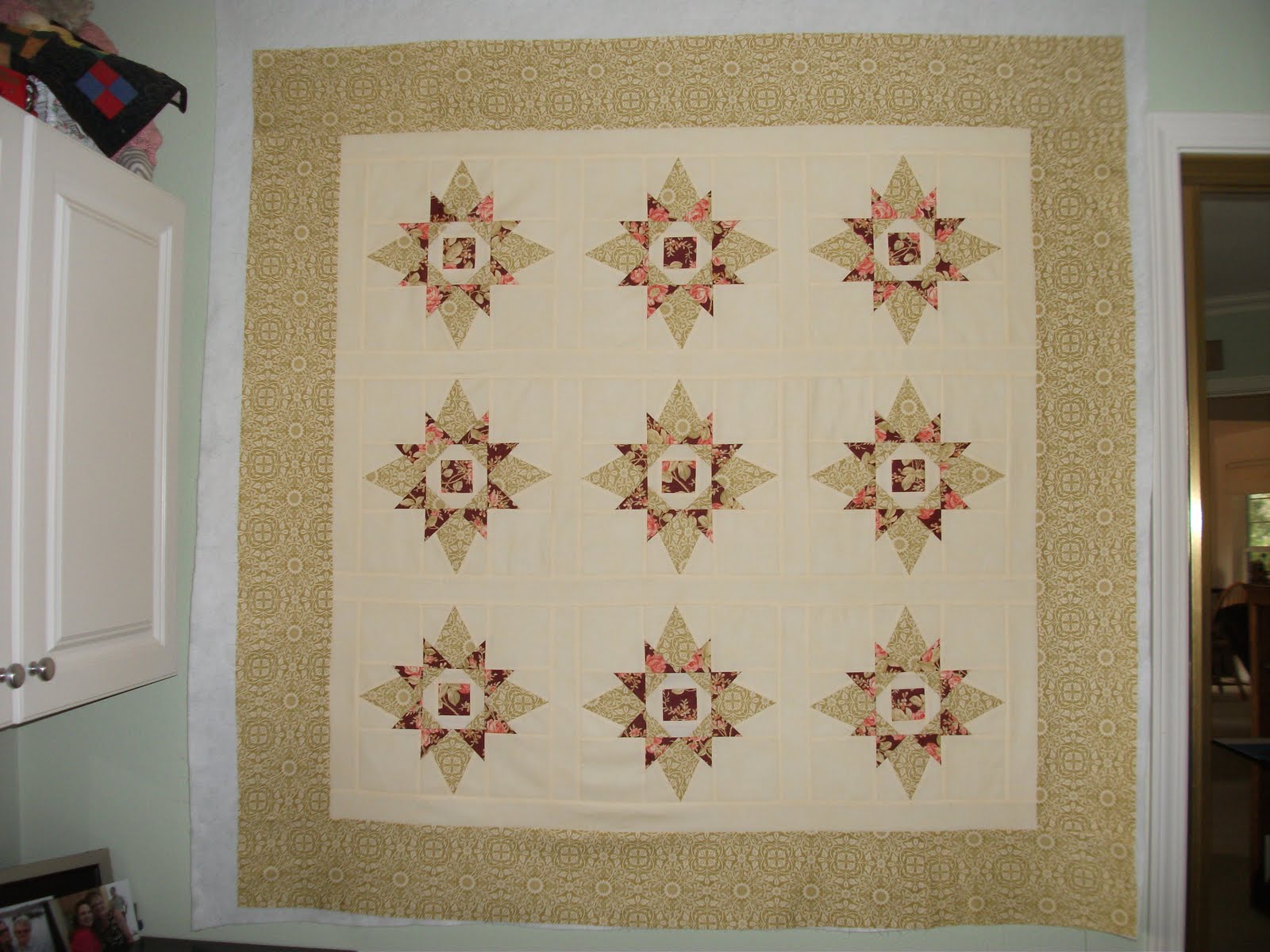 Cozy Little Quilts Green Tea Quilt... Finished