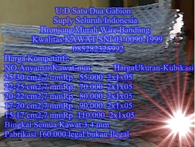 Distributor Agen Harga Jual Bronjong Kawat Pabrikasi Murah 2021 Jakarta