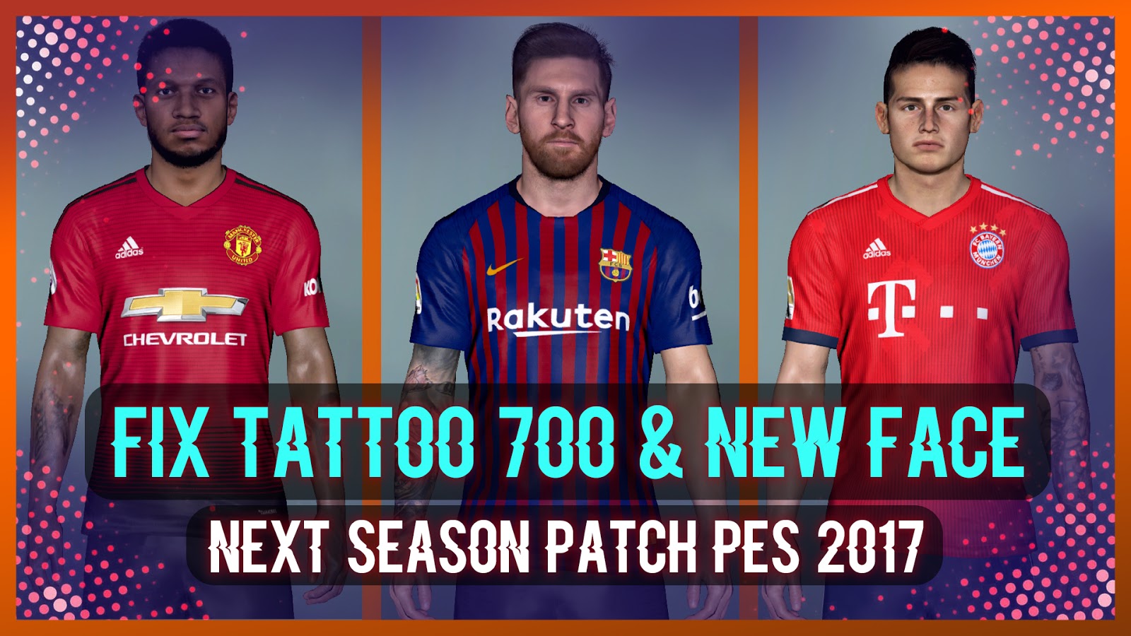 PES 2017 MEGA TATTOOPACK AND FACEPACK COMPATIBLE WITH ALL PATCHES   YouTube