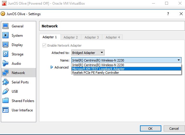 olive gns3 virtualbox interface settings olive gns3 virtualbox interface settings