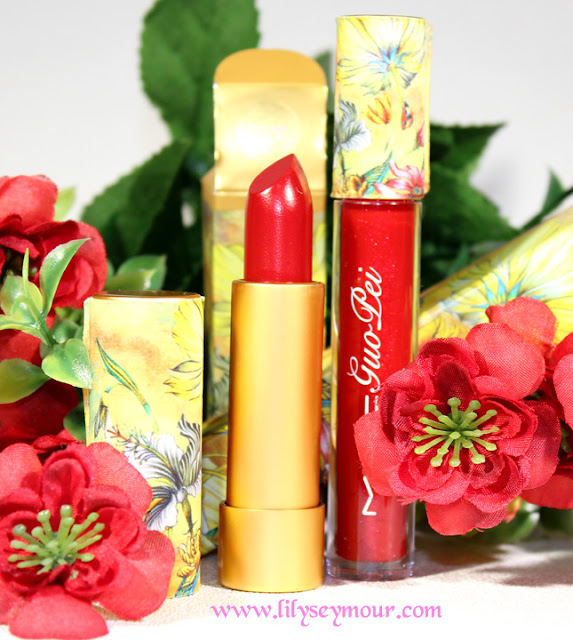 Mac Guo Pei  Brave Red Lipstick & Love of Roses Lip Gloss