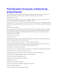 puisi berantai lucu  wood scribd indo