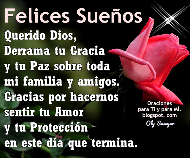 Gracias por hacernos sentir tu Amor y tu Protección en este día que termina. Amén!