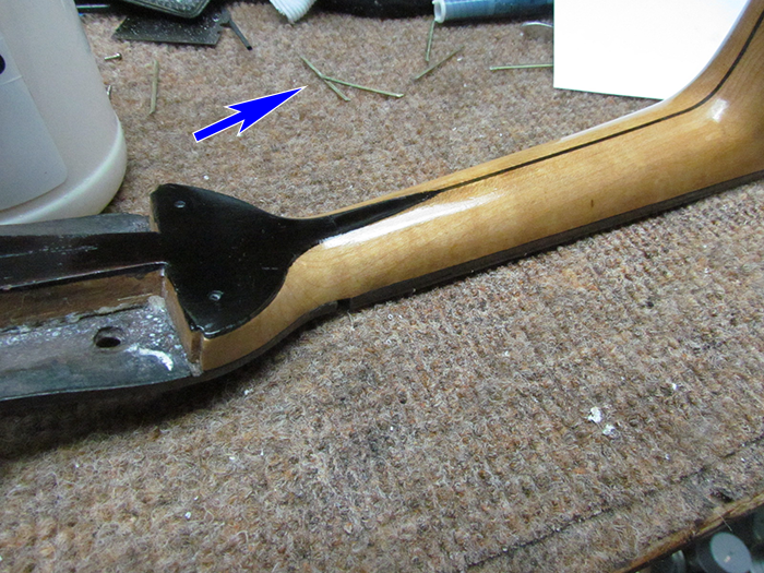 Fingerboard Hole Fills and Finish Polish on the Princess Banjo-Mandolin ...