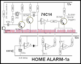 Simple Home Alarm Circuit Diagram A