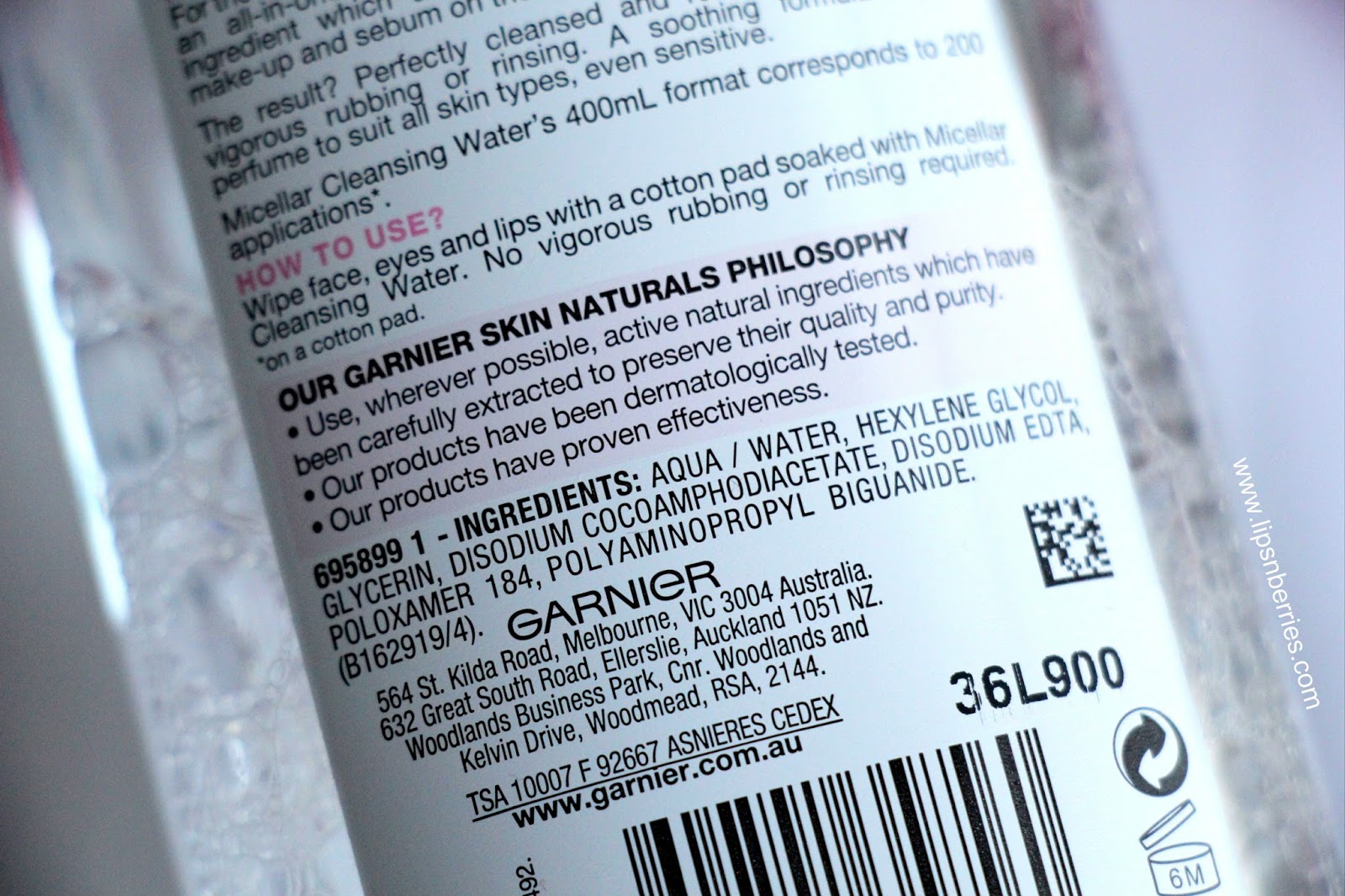 Garnier Micellar Cleansing Water Review! LIPS n BERRIES