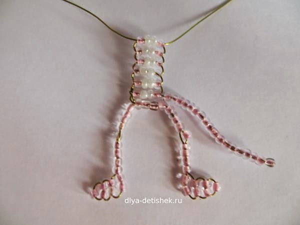 Розовая Пантера из бисера - мастер-класс