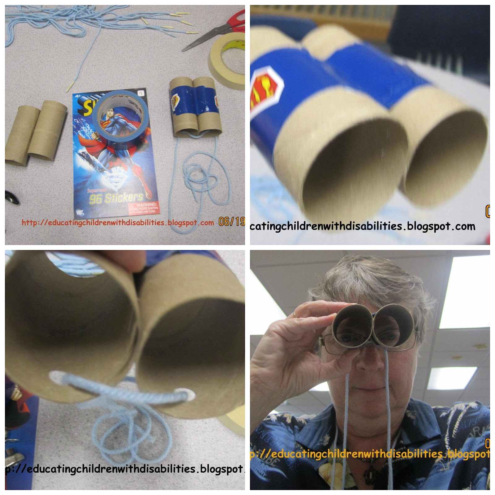 Educating children with disabilities Binoculars Art Project