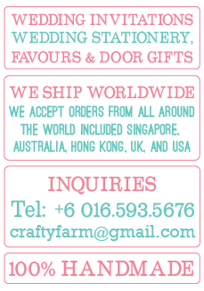  Wedding Card Malaysia Crafty Farms Handmade Cream and 