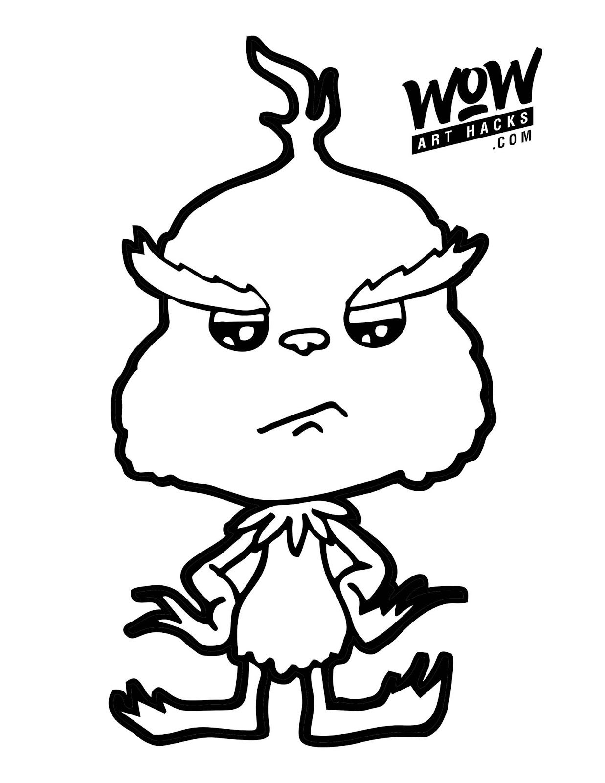 The Grinch coloring page from the new Dr. Seuss' The Grinch Movie