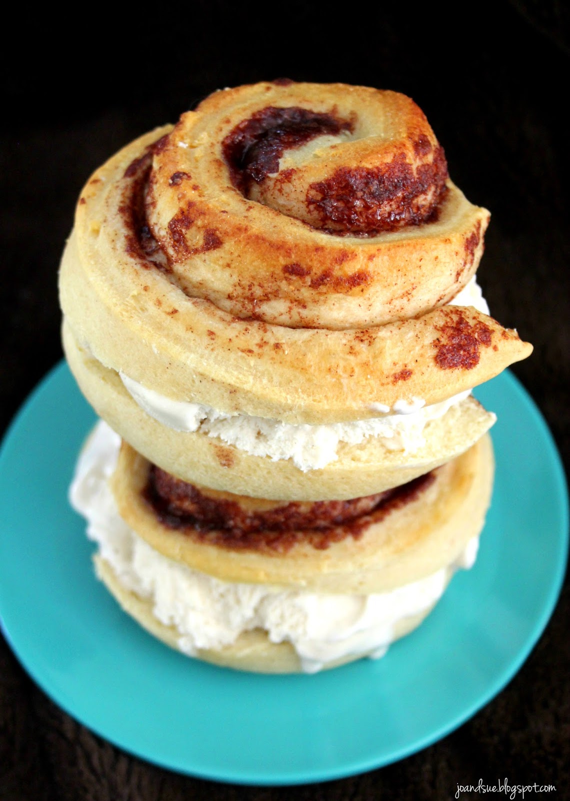 Jo and Sue Cinnamon Bun Ice Cream Sandwiches