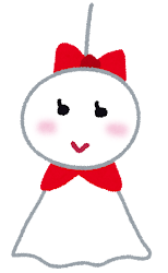 てるてる坊主「リボンの女の子」