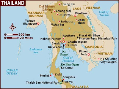 Thailand Map Political Regional
