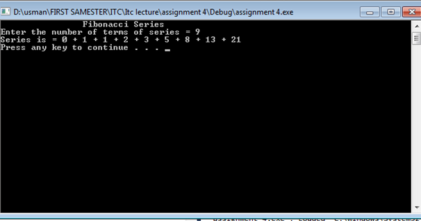 C++/C Program to make the Fibonacci Series (logic explained step by step)