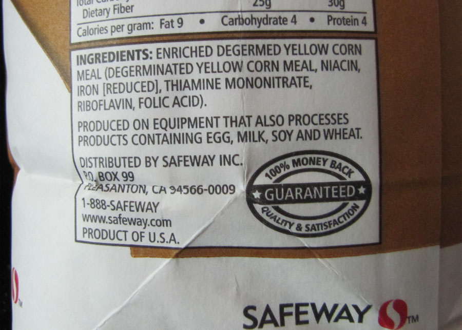 Smells Like Food in Here Safeway Yellow Corn Meal