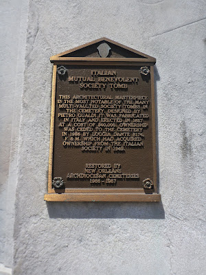 Italian Mutual Benevolent Society Tomb - Plaque - New Orleans