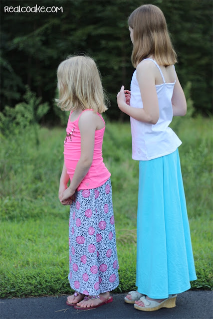 Maxi Skirt Pattern for Girls from realcoake.com