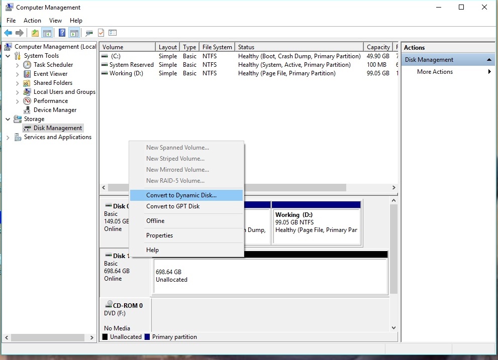 Changing a GUID Partition Table Disk Into a Master Boot Record Disk
