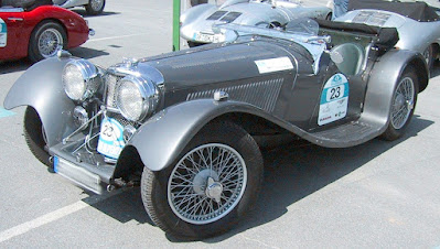 Jaguar SS 100 veteran rally