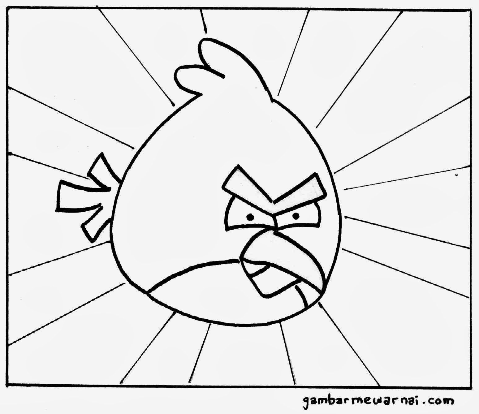 Gambar Mewarnai Tokoh Kartun Anak Foto Angry Bird Naruto